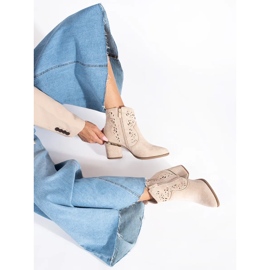 Seastar Beige durchbrochene Cowboystiefel für Damen 2