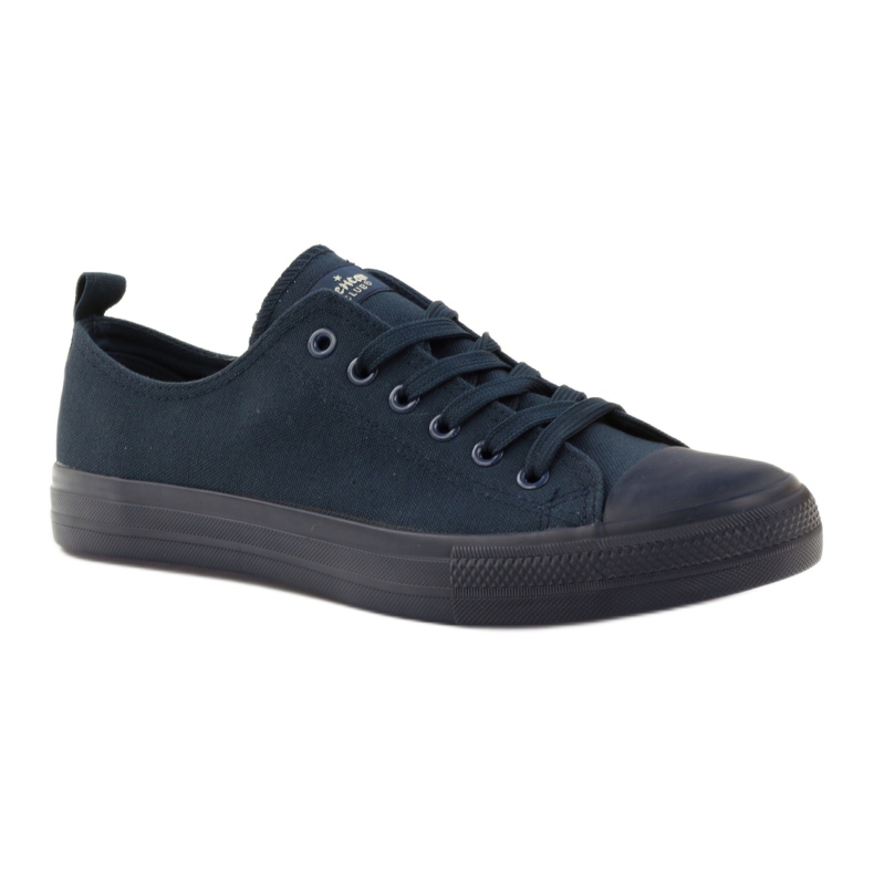 Damenschuhe gebunden marineblau American Club LH08 Turnschuhe 1