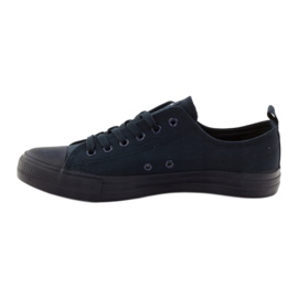 Damenschuhe gebunden marineblau American Club LH08 Turnschuhe 2