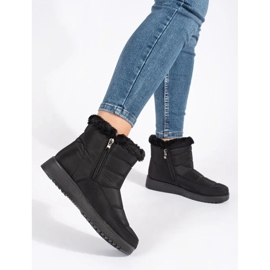 Schwarze, leichte Schneestiefel für Damen 1