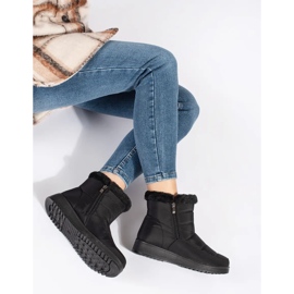 Schwarze, leichte Schneestiefel für Damen 2