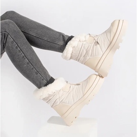 Seastar Beige Damen-Schneestiefel mit Fell auf der Plattform 2