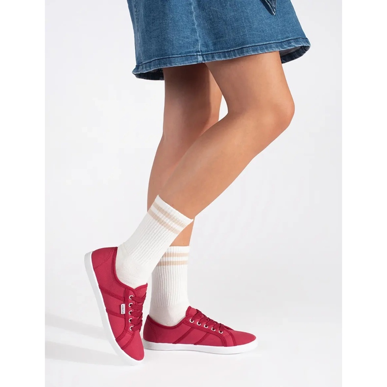 Rote Low-Top-Sneaker für Damen 2