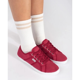 Rote Low-Top-Sneaker für Damen 3