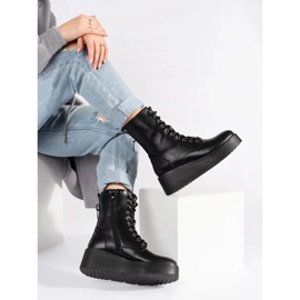 Seastar Schwarze Damen-Arbeiterschuhe mit dicker Sohle 2