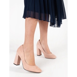 Seastar Beige Wildlederpumpe auf einem hohen Pfosten 2