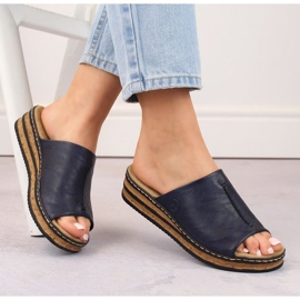 Bequeme Rieker W RKR670 Flip-Flops, Marineblau 1