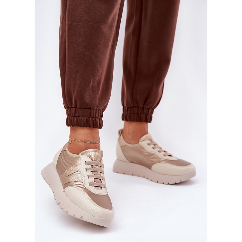 Vinceza Frauensportschuhe auf der Vincez -Plattform 58510 Zlotys golden 2