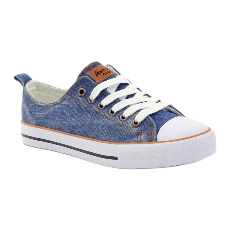 American Club Turnschuhe dk.jeans gebunden blau 1