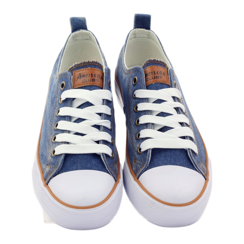 American Club Turnschuhe dk.jeans gebunden blau 4