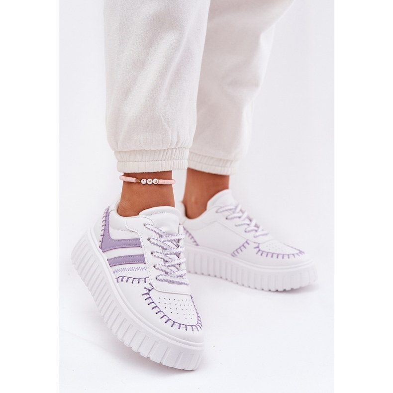 Damen-Plateau-Sneaker, Lila 2