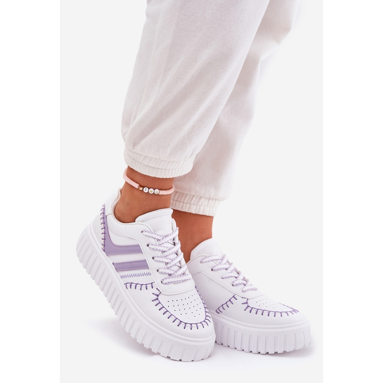 Damen-Plateau-Sneaker, Lila 1