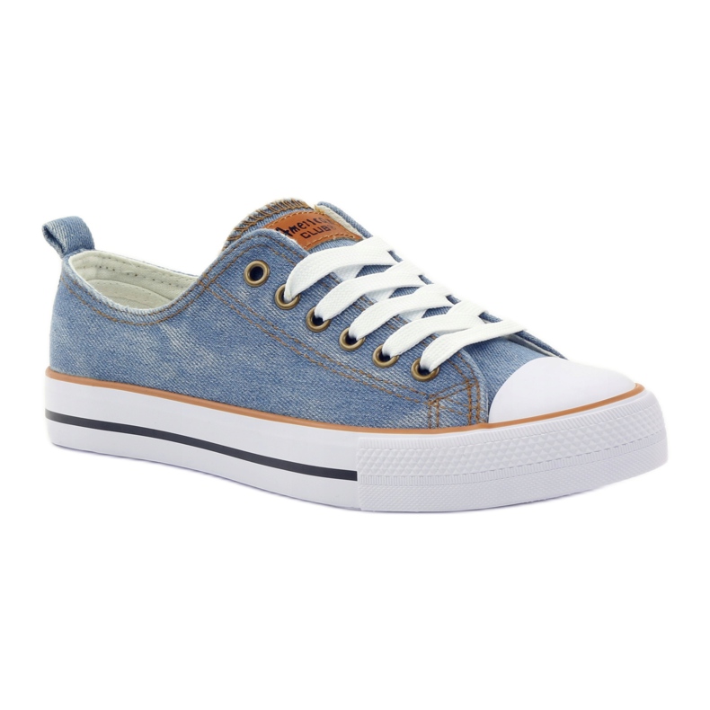 American Club Jeans Turnschuhe gebunden blau 1