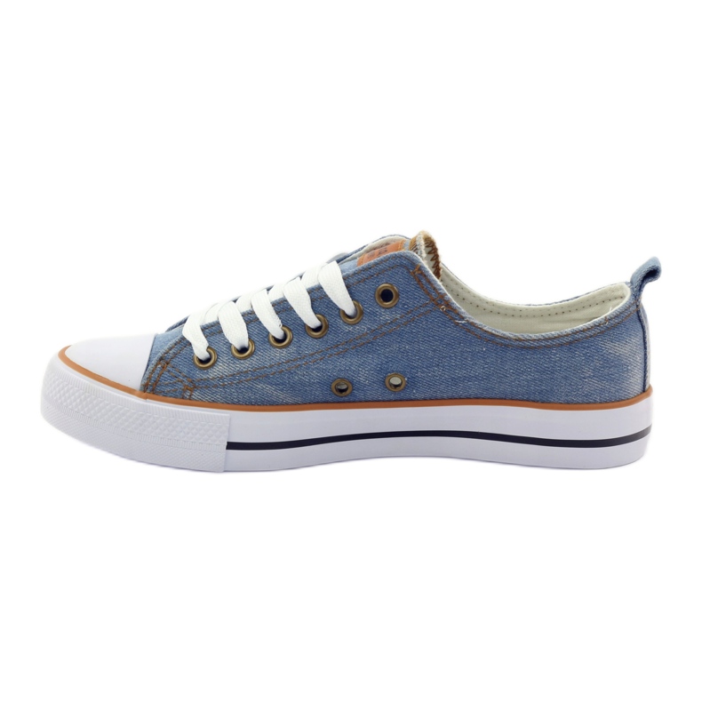 American Club Jeans Turnschuhe gebunden blau 2