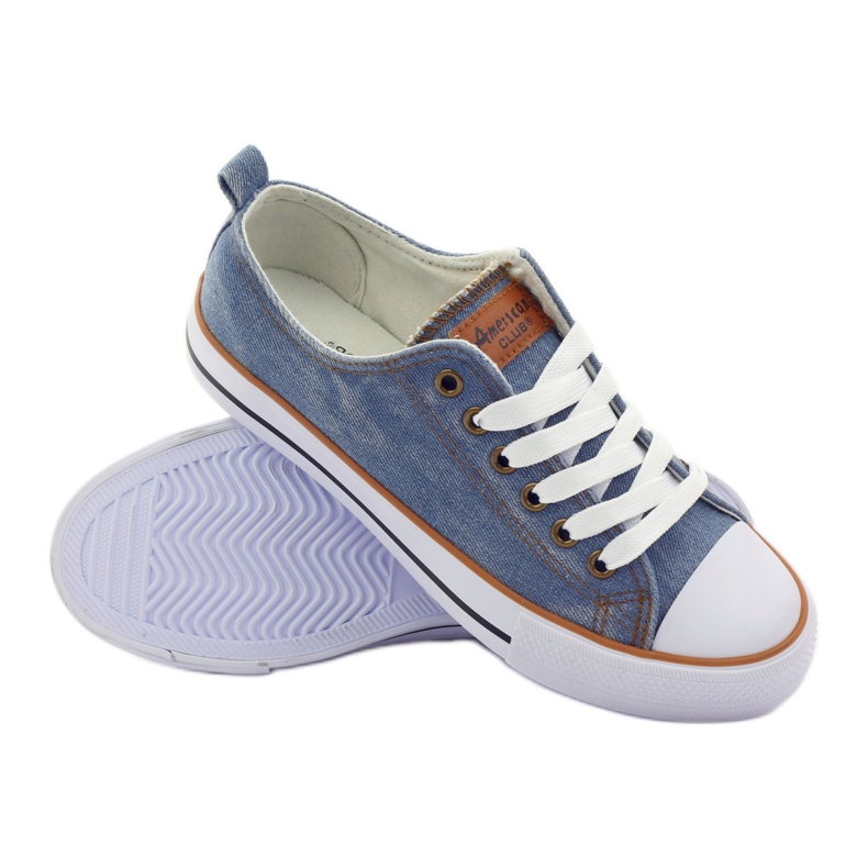 American Club Jeans Turnschuhe gebunden blau 3