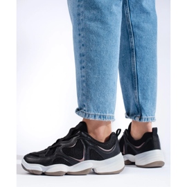 Kylie Stilvolle schwarze Turnschuhe 2