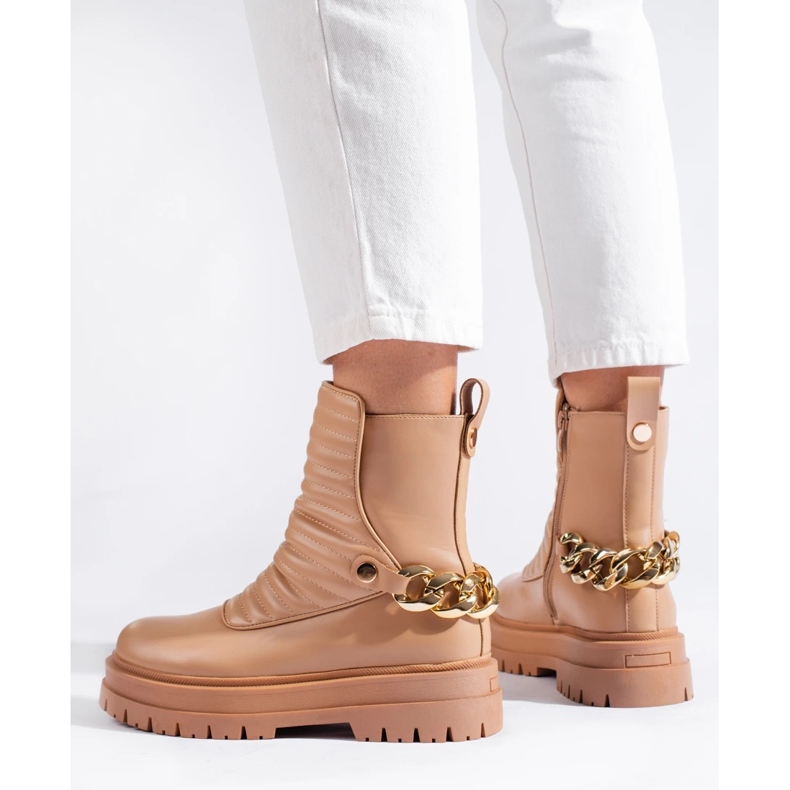 Stylische Kettentaschen beige 1