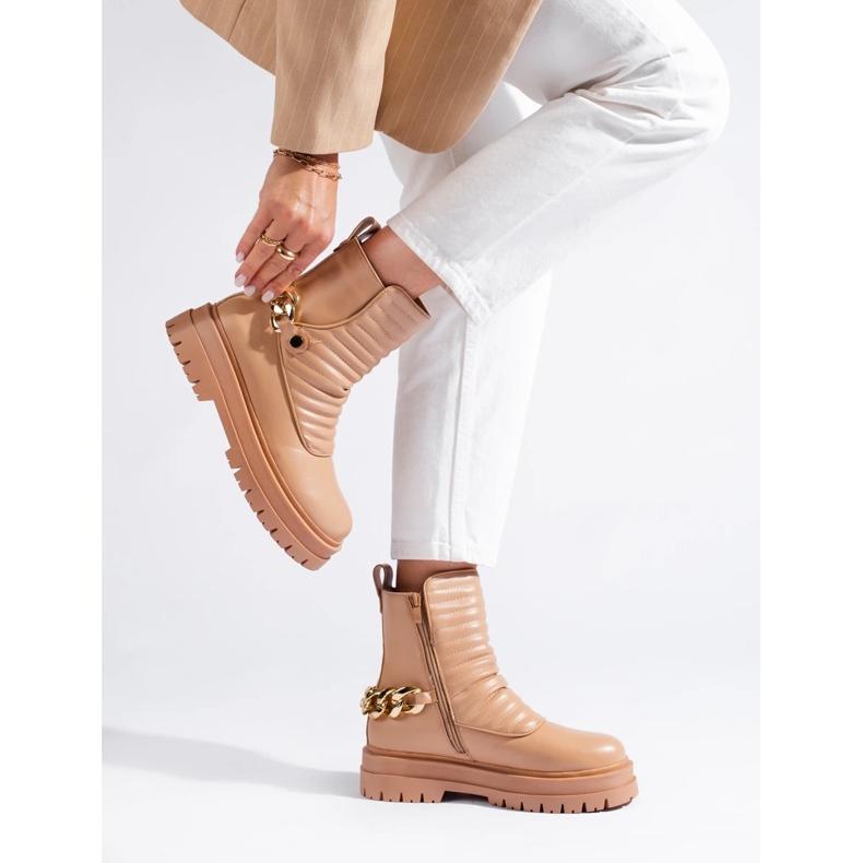 Stylische Kettentaschen beige 2