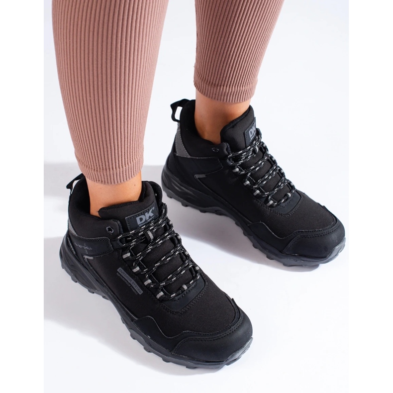 Hohe Damen-Trekkingschuhe DK schwarz und grau 2