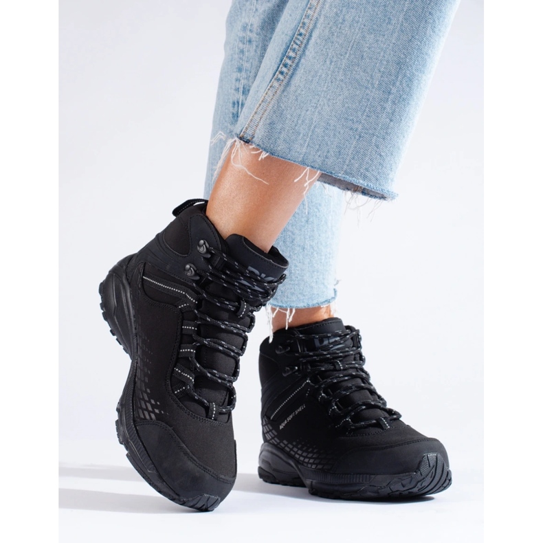 Hohe Damen-Trekkingschuhe DK schwarz 1