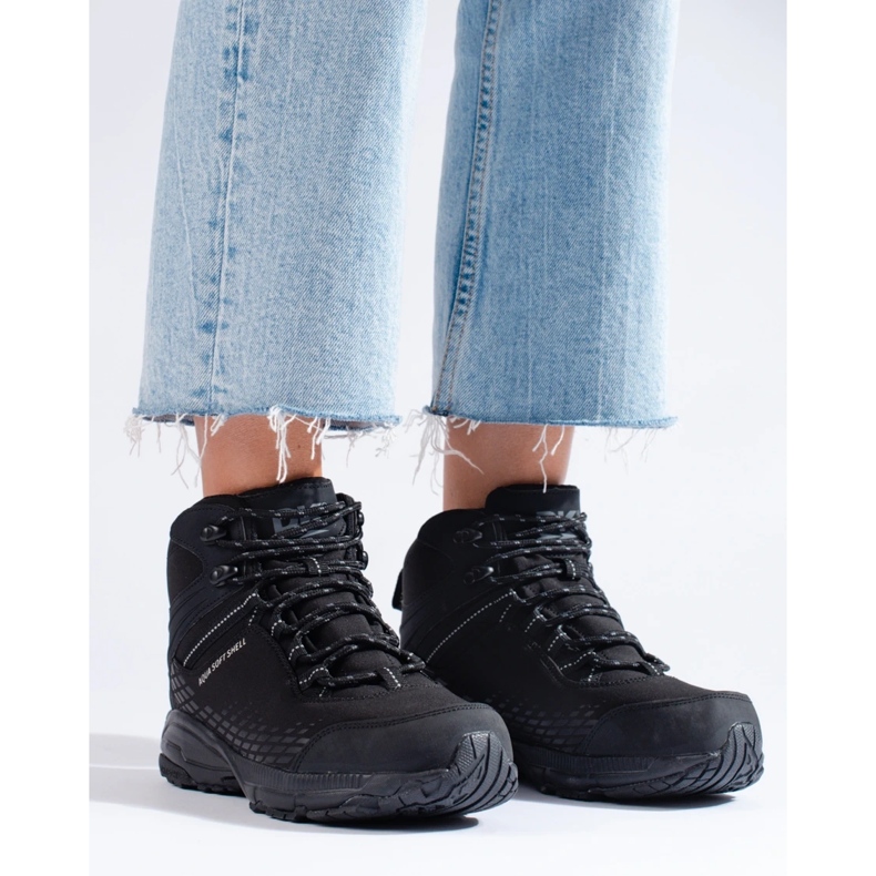 Hohe Damen-Trekkingschuhe DK schwarz 2