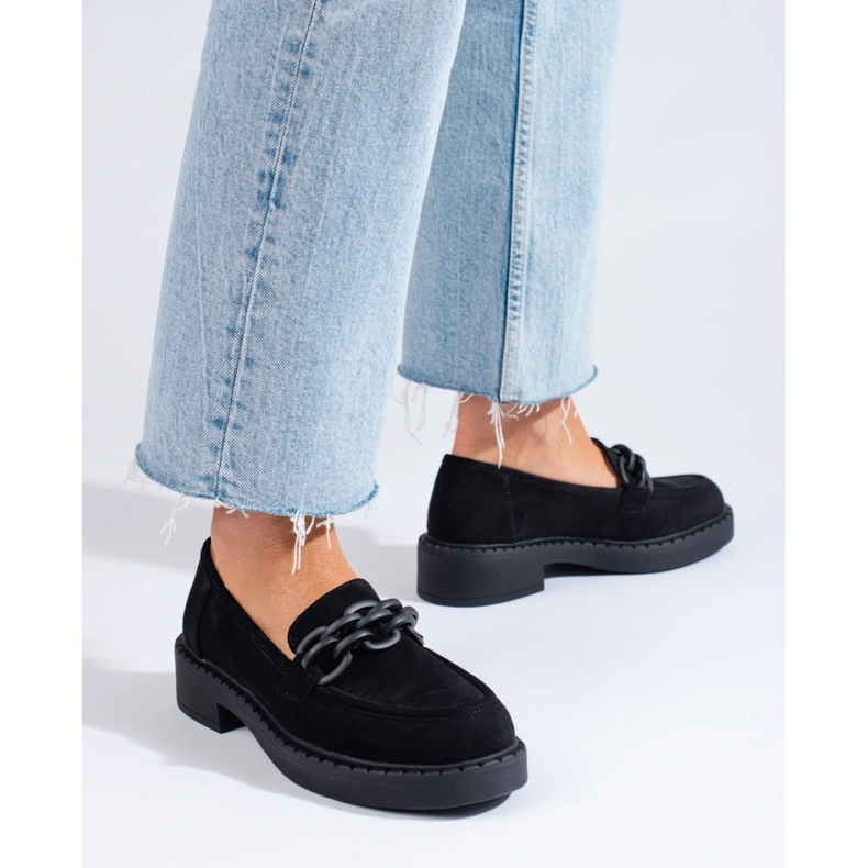 W. Potocki Damen-Slipper Potocki Wildleder schwarz 2