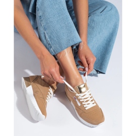 Beige Sportschuhe für Damen von Shelovet 1