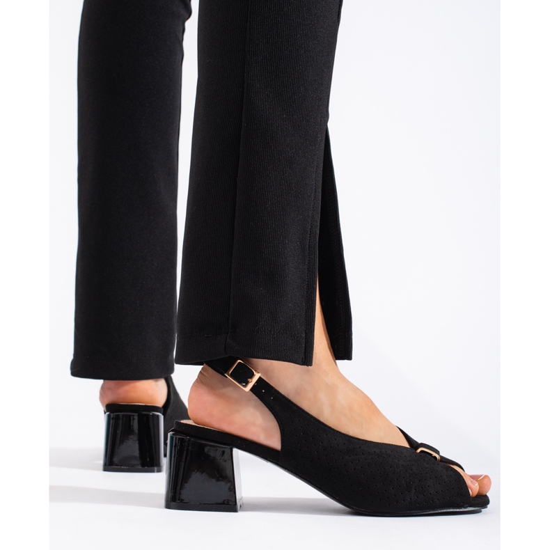 Goodin Elegante schwarze Sandaletten mit hohen Absätzen 2