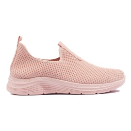 Sneaker aus rosa Textil 3