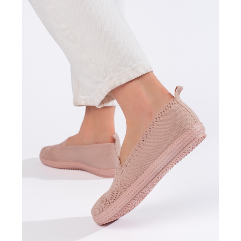Damen-Slipper aus Stoff in Rosa 2