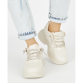 Beigefarbene Damen-Sneaker 1