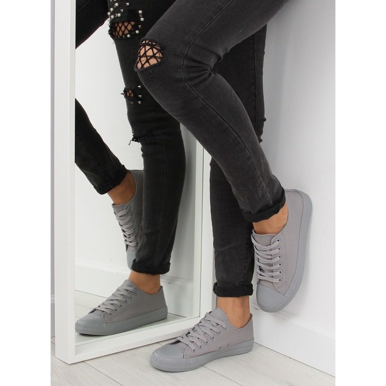 Graue, einfarbige graue NB176-Sneakers für Damen in Grau 1