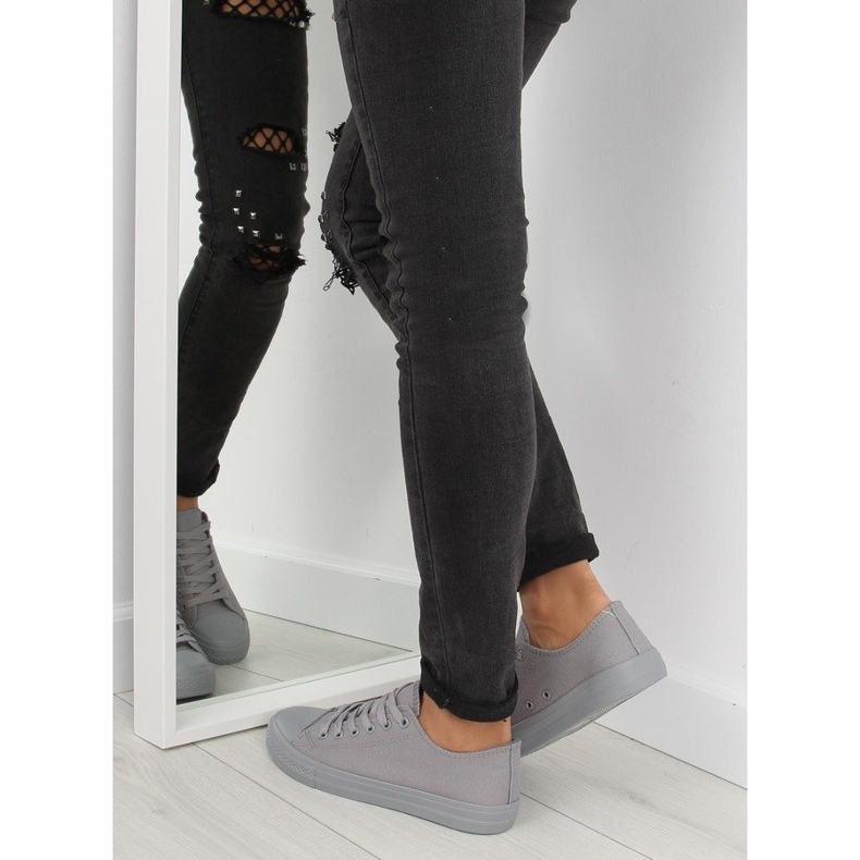 Graue, einfarbige graue NB176-Sneakers für Damen in Grau 2