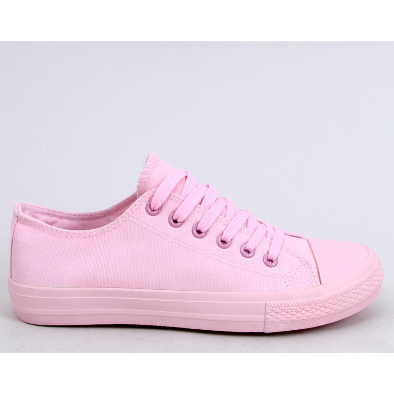 Rosa einfarbige Sneakers für Damen rosa 2