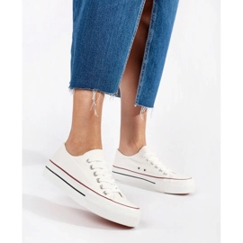 Seastar Weiße, klassische Damen-Schnürsneaker mit Plateau 1