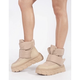 Seastar Beige isolierte Damen-Schneestiefel mit dicker Sohle 2