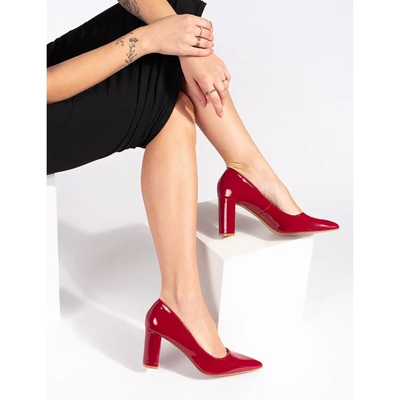 Seastar Elegante rote Lackpumps mit hohen Absätzen 1
