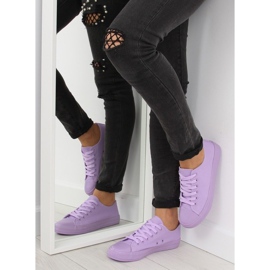 Purpurrote einfarbige purpurrote Turnschuhe der Frauen lila 1