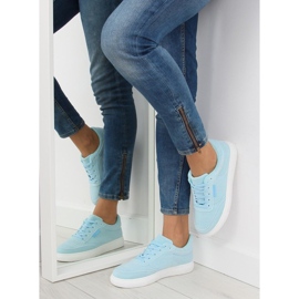 Damenturnschuhe aus blauem Wildleder NB172 Blau weiß 1