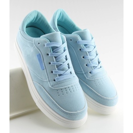 Damenturnschuhe aus blauem Wildleder NB172 Blau weiß 2