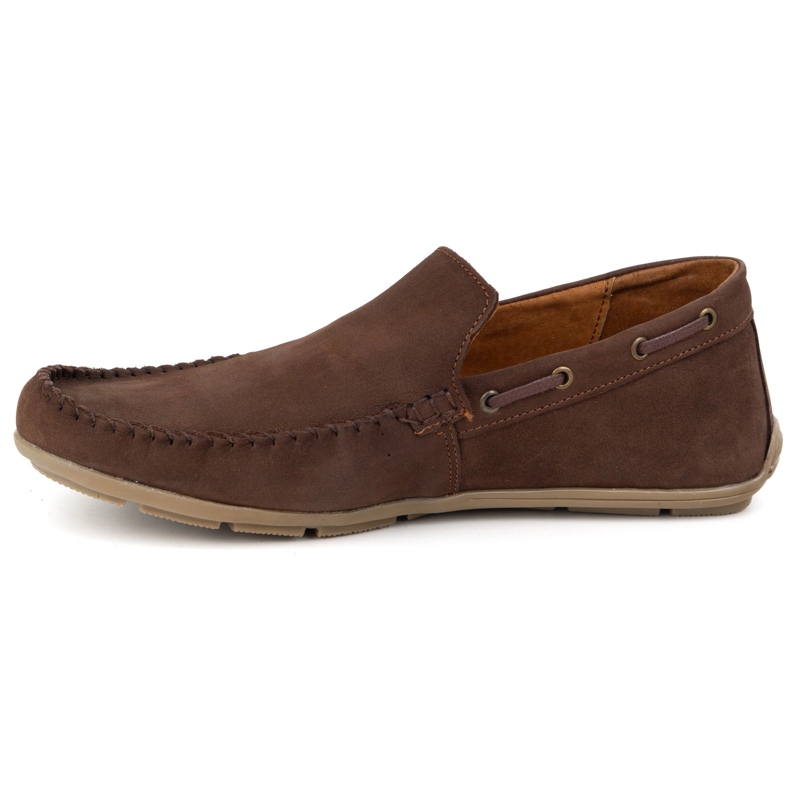 Olivier Herrenleder -Moccasins 700Knt Brown Nubuk braun 1