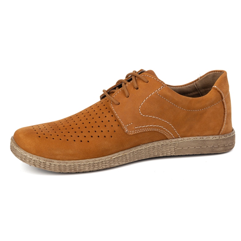 KOMODO Herren Lederschuhe lässig 933/l/2 unhöflich orange 1