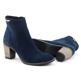 Olivier Sara Marineblaue Stiefel mit hohen Absätzen 3