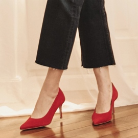 Marco Shoes Elegante Wildleder-Heels rot 1