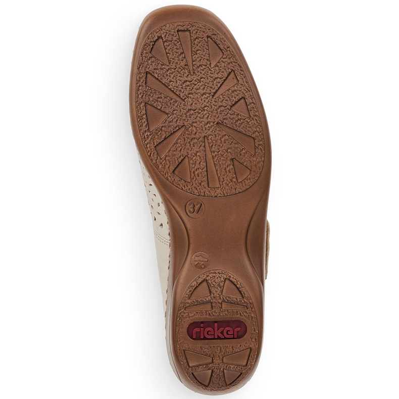 Damen-Lederschuhe mit Klettverkleidung Rieker 41399-14 beige 2
