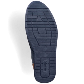 Herrenschuhe bequeme Marine-Slipper Rieker 11954-14 blau 1