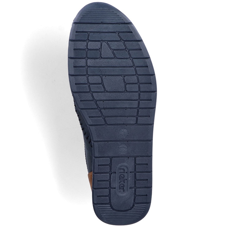Herrenschuhe bequeme Marine-Slipper Rieker 11954-14 blau 1