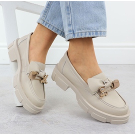 Leder -Frauen -Heels Filippo DP610 Leder beige 1