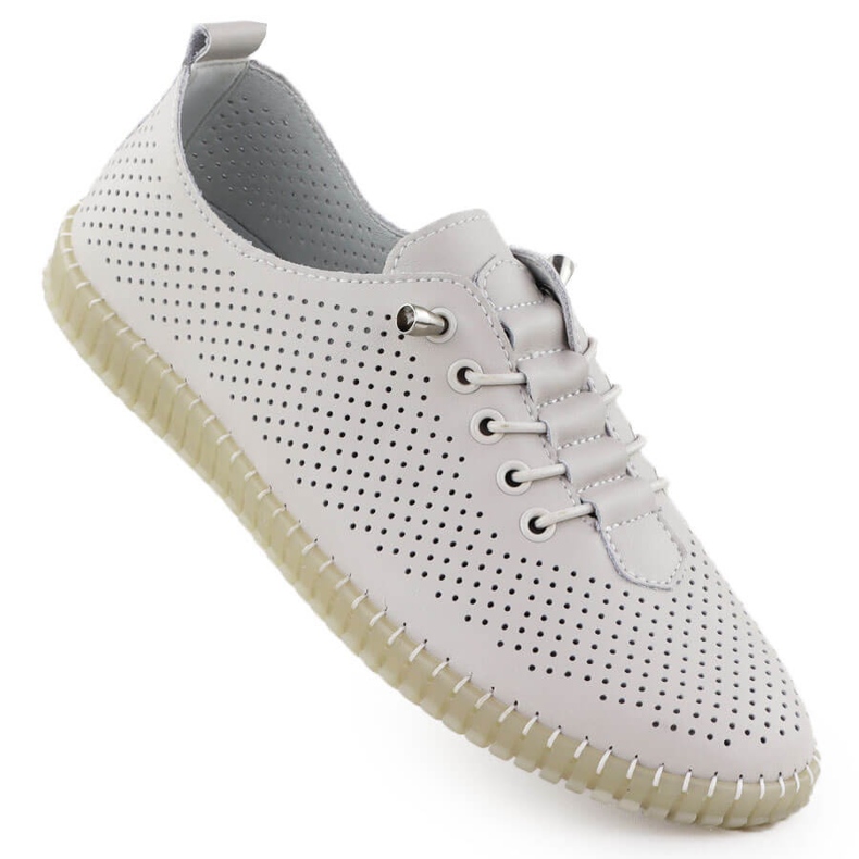 Openwork -Schuhe für Frauen rutschten beige Filippo DP6140 aus 1