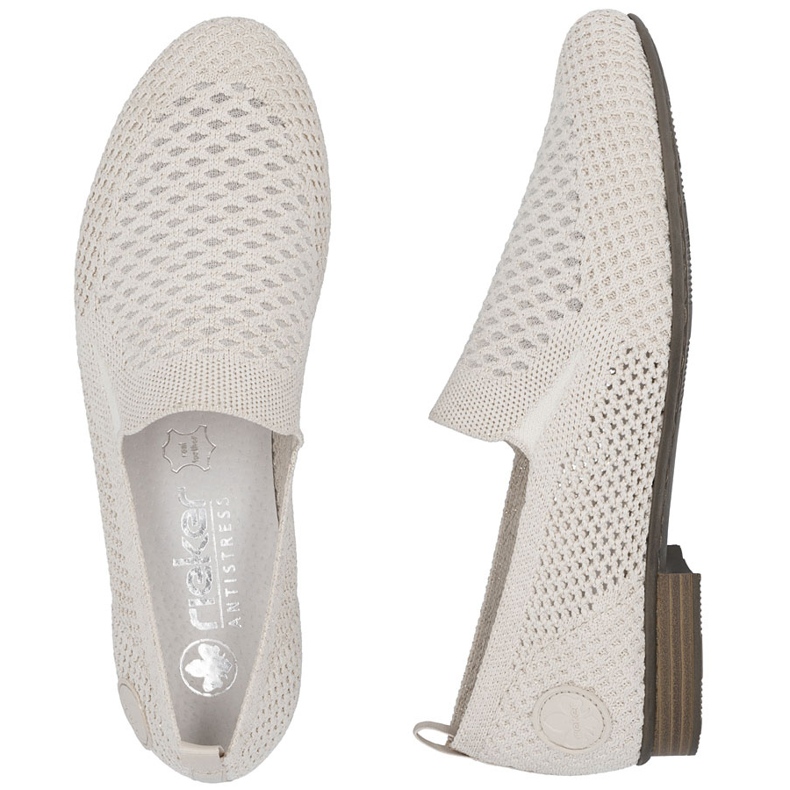 Frauenschuhe für Frauen offene Arbeit beige Rieker 51969-90 2